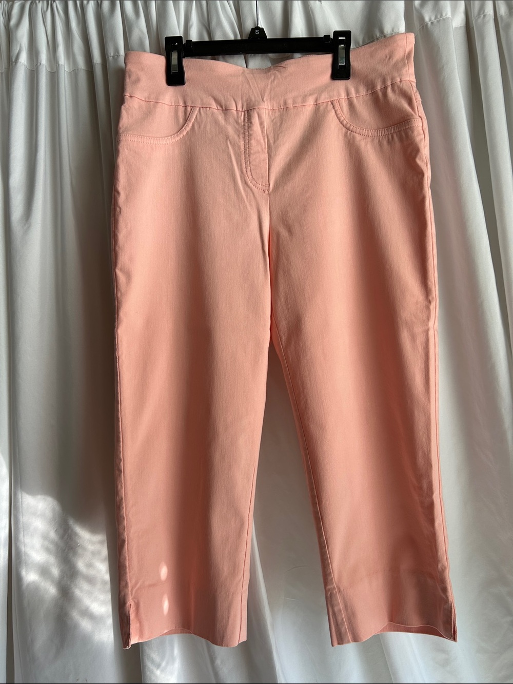 Ruby Rd. Light Peach Pull-On Cropped Pants